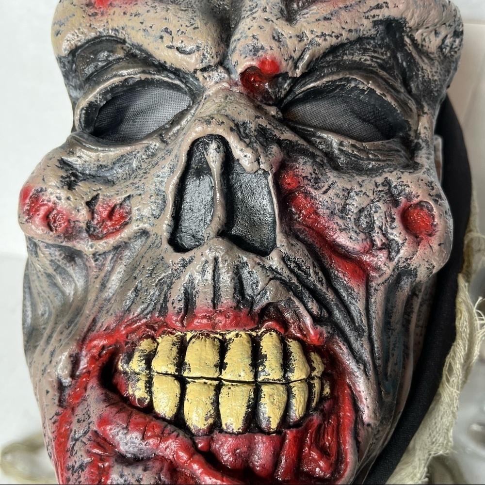 Skull Halloween Mask Zombie Walking Dead Realistic Latex Costume Mask Scary‎ - Picture 5 of 12